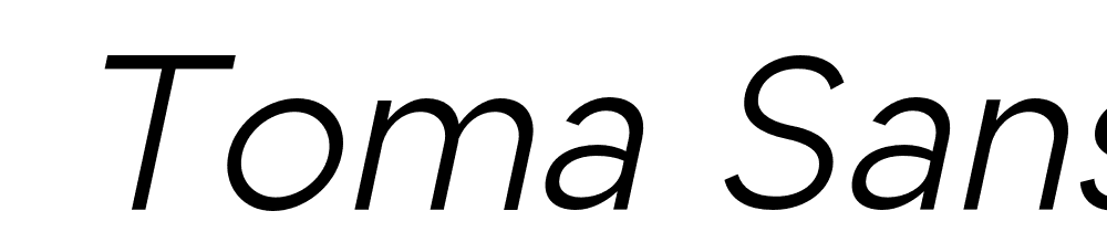  DEMO Toma Sans Italic font family download free