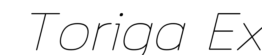  DEMO Toriga ExtraLight Italic font family download free