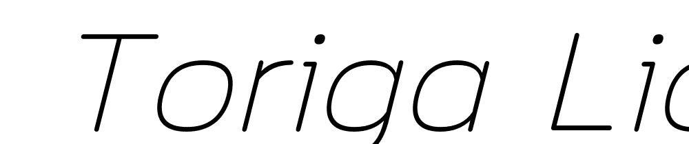  DEMO Toriga Light Italic font family download free