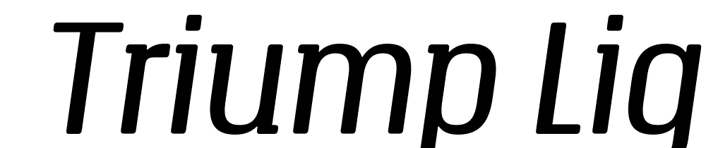  DEMO Triump Light Italic Regular font family download free