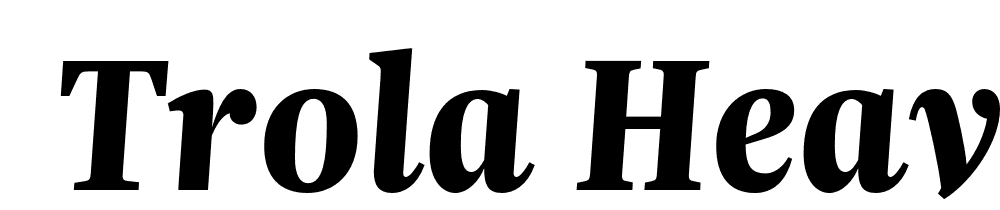  DEMO Trola Heavy Italic Regular font family download free