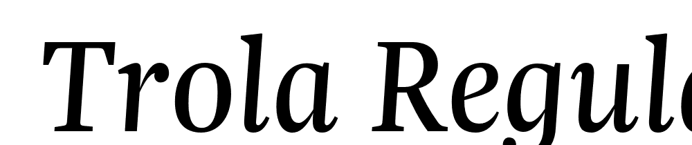  DEMO Trola Regular Italic Regular font family download free