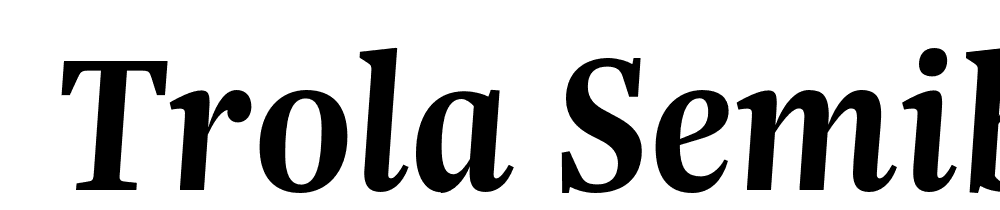  DEMO Trola Semibold Italic Regular font family download free