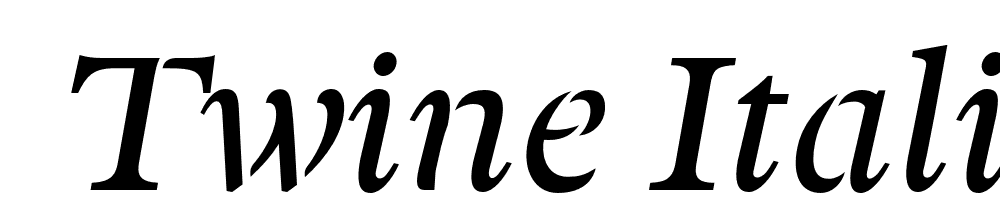  DEMO Twine Italic font family download free