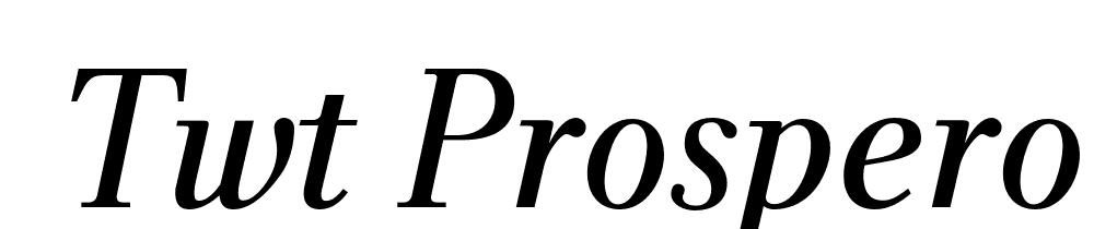  DEMO TWT Prospero Italic font family download free