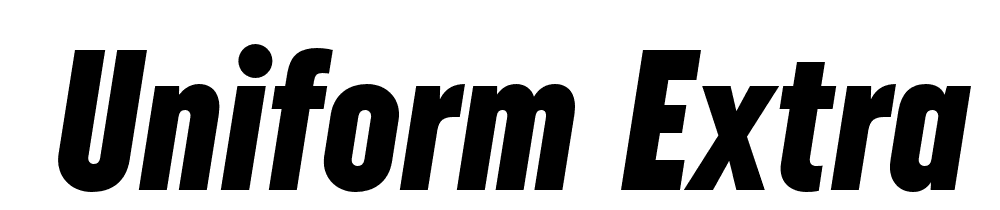  DEMO Uniform Extra Condensed Black It Regular font family download free