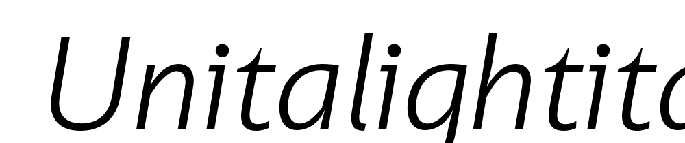  DEMO UnitaLightItalic Regular font family download free