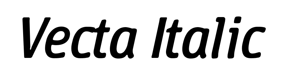  DEMO Vecta Italic font family download free