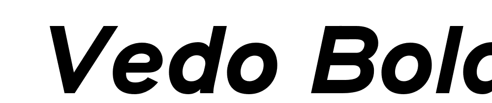  DEMO Vedo Bold Italic font family download free