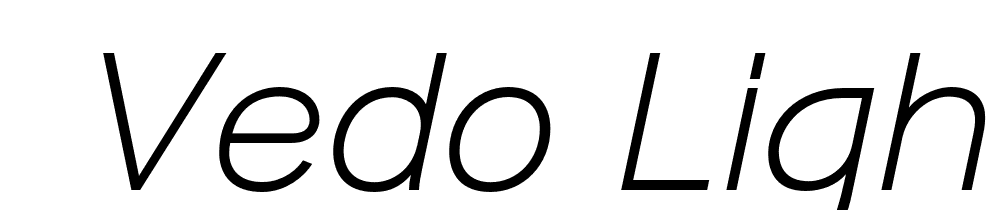  DEMO Vedo LightItalic font family download free