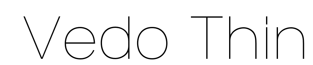  DEMO Vedo Thin font family download free