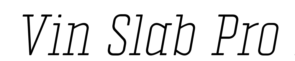  DEMO Vin Slab Pro ExtLt Italic font family download free