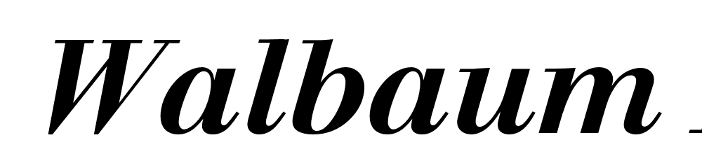  DEMO Walbaum FS Medium Italic font family download free