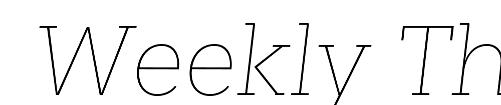  DEMO Weekly Thin It Regular font family download free