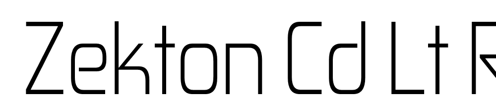  DEMO Zekton Cd Lt Regular font family download free