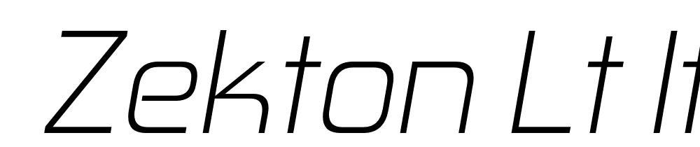  DEMO Zekton Lt Italic font family download free