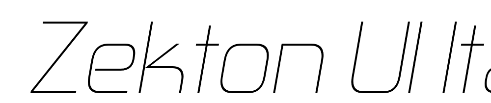  DEMO Zekton Ul Italic font family download free