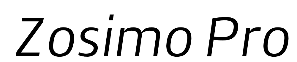  DEMO Zosimo Pro Light Italic font family download free