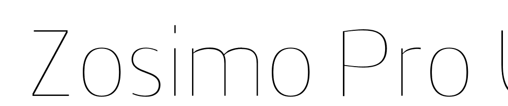  DEMO Zosimo Pro UltraThin Regular font family download free