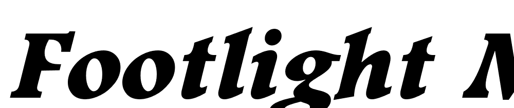 Footlight-MT-Pro-ExtraBold-Italic font family download free