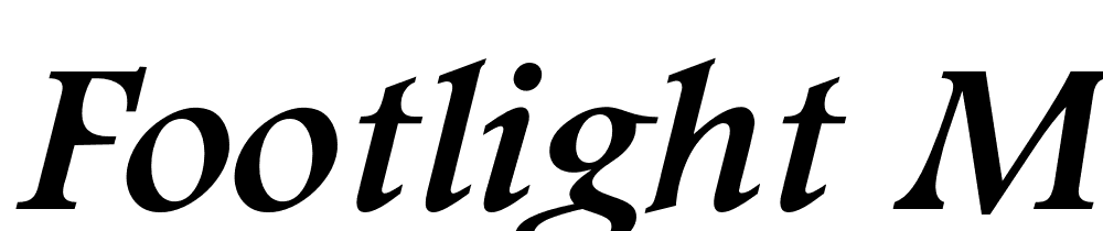 Footlight-MT-Pro-Italic font family download free