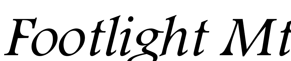 Footlight-MT-Pro-Light-Italic font family download free