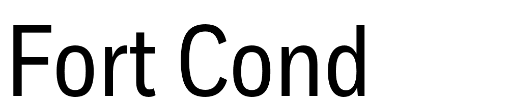 Fort-Cond font family download free