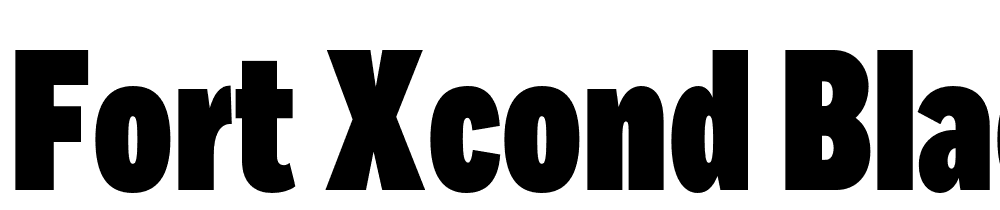 Fort-XCond-Black font family download free