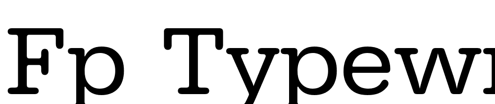 FP-Typewriter-DEMO-Regular font family download free