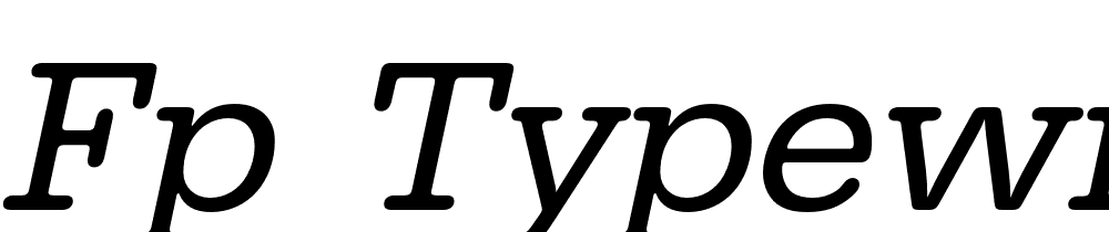 FP-Typewriter-DEMO-Regular-Italic font family download free