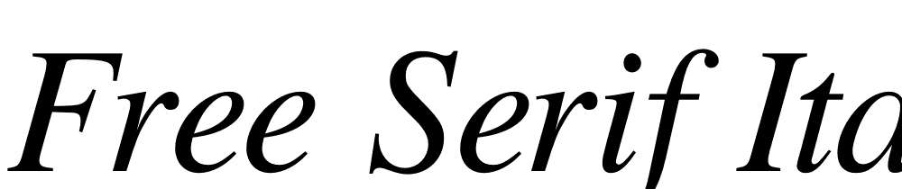 Free-Serif-Italic font family download free