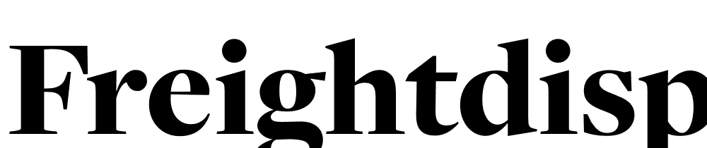 FreightDisp-Pro-Black font family download free