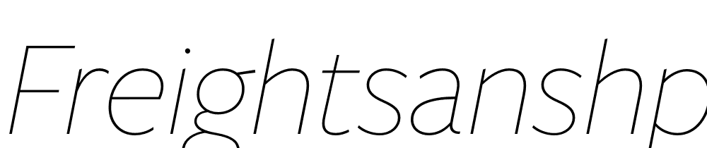 FreightSansHPro-Thin-Ita font family download free