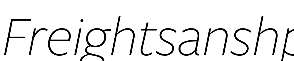 FreightSansHPro-XLight-Ita font family download free