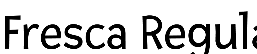 Fresca-Regular font family download free