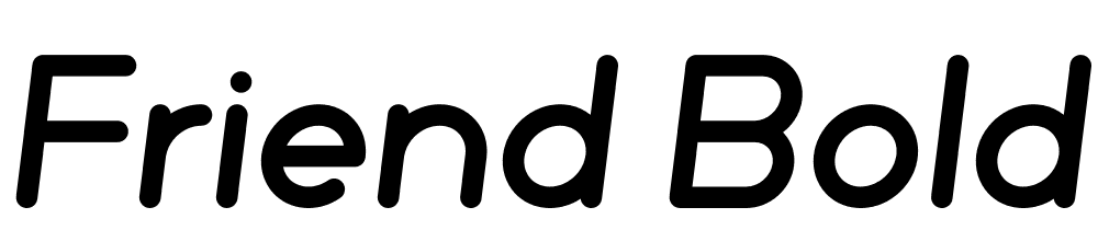 Friend-Bold-Italic font family download free