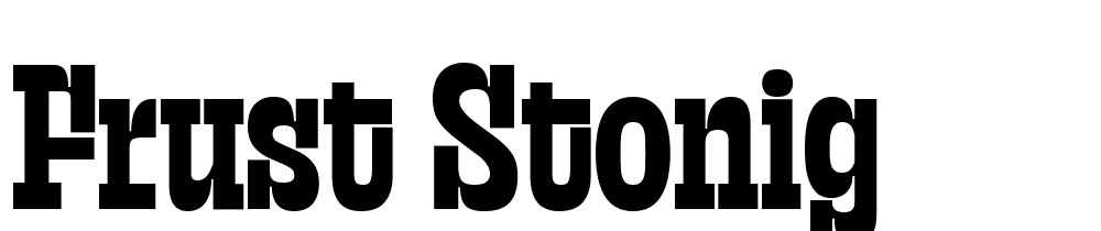 frust stonig font family download free