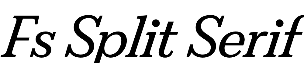 FS-Split-Serif-Trial-Italic font family download free