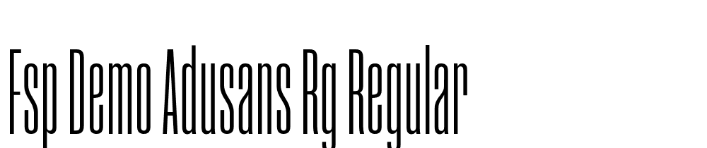 FSP DEMO AdUSans Rg Regular font family download free