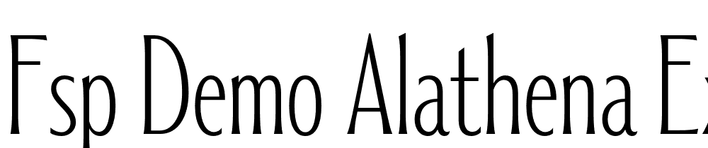 FSP DEMO Alathena ExtLt Regular font family download free