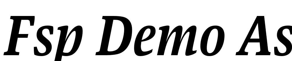 FSP DEMO Askan Slim DemiBold Italic font family download free