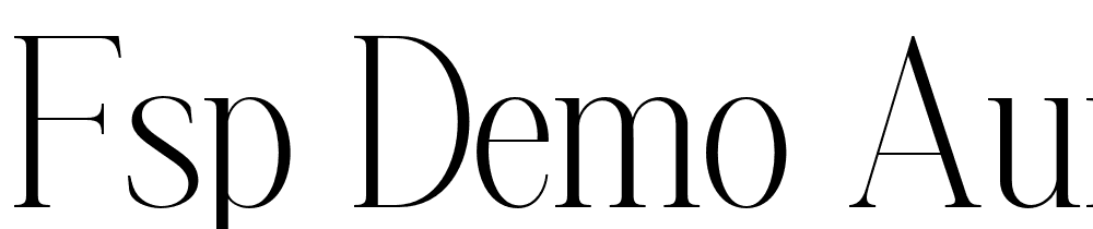 FSP DEMO Aumiller Serif ExtLt Regular font family download free