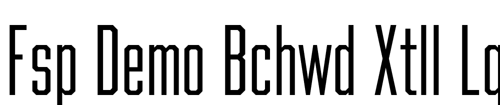 FSP DEMO Bchwd XTll Lght Regular font family download free