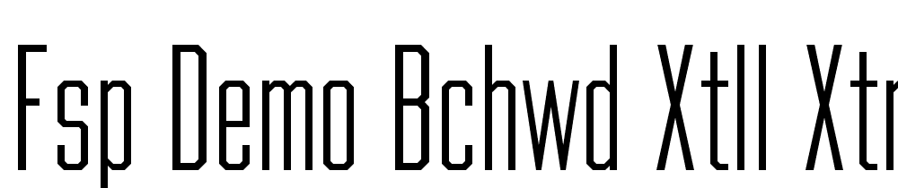 FSP DEMO Bchwd XTll xtrLght Regular font family download free