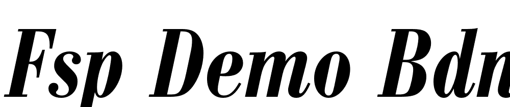 FSP DEMO Bdn ntq Pr Cd Dm Italic font family download free