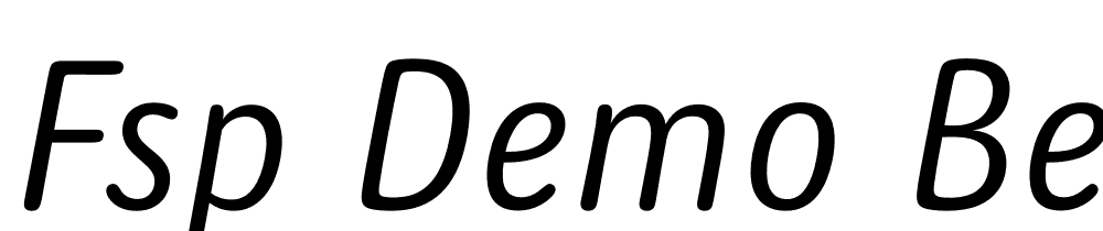 FSP DEMO Benedikt Italic font family download free