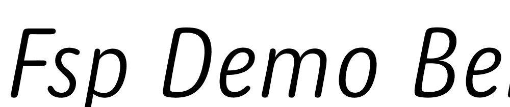 FSP DEMO Benedikt Light Italic font family download free