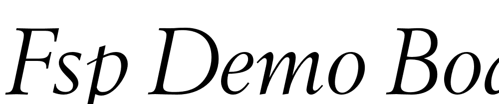 FSP DEMO Boden Pro Italic font family download free