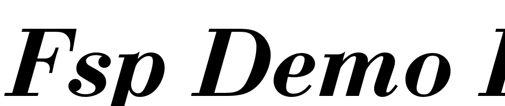 FSP DEMO Bodoni Pro Demi Italic font family download free