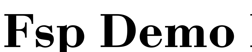 FSP DEMO Bodoni Pro Demi Regular font family download free